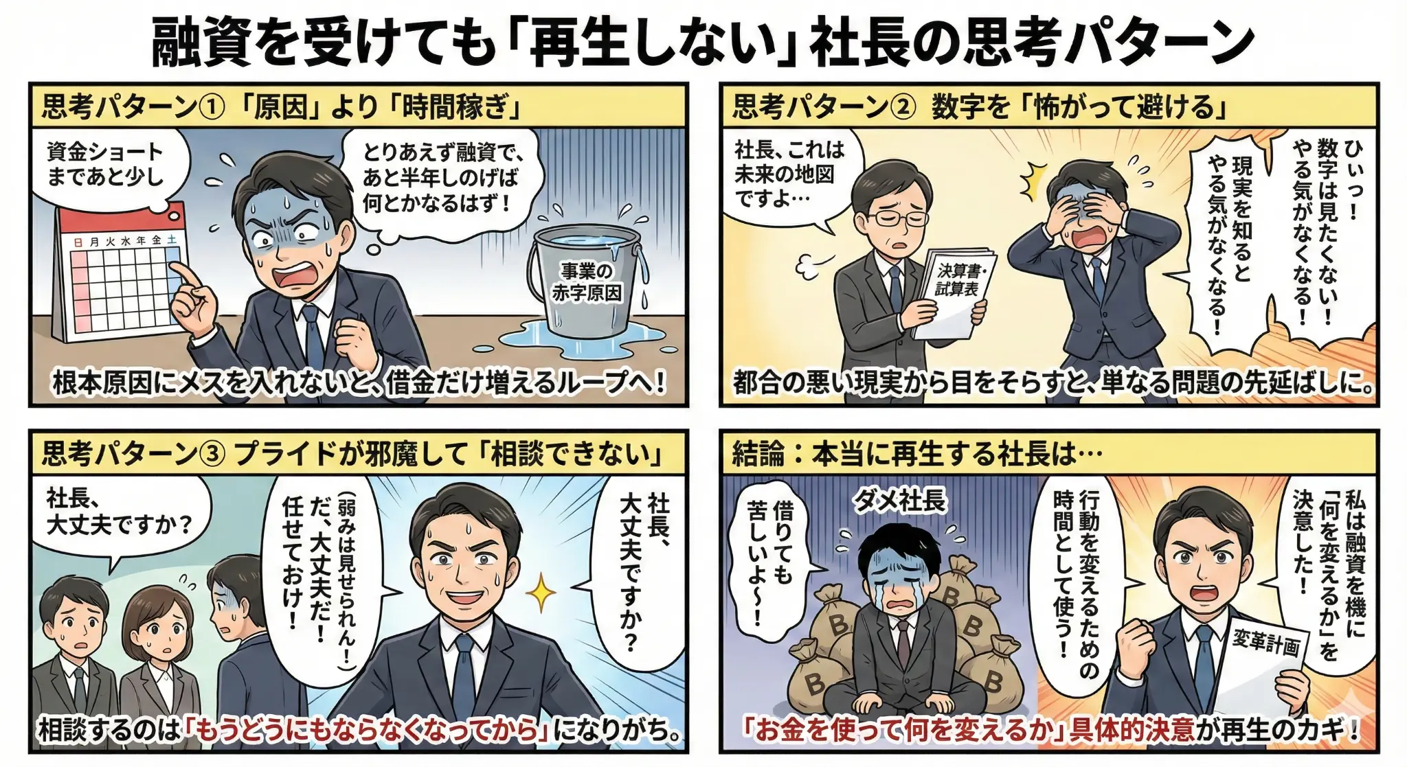 融資を受けても再生しない社長の思考パターン